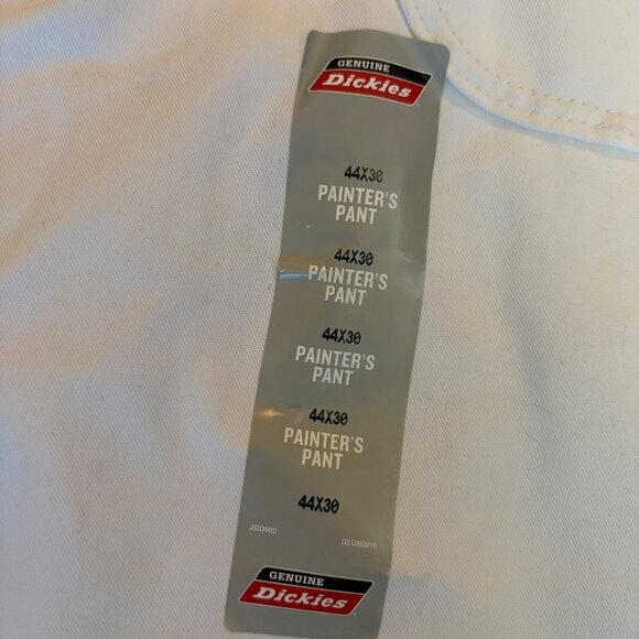 Dickies Mens 44X30 White Painters Pants Comfort Waist Flat Front Flex 44x30 - Picture 6 of 6